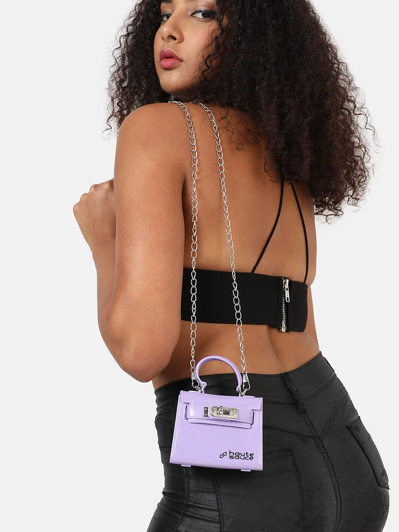 Haute Sauce Lilac Solid Acrylic Mini Bag