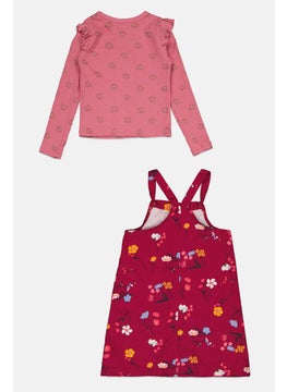 Nanette lepore Kids Girl 2 Piece Floral Dress And Long Sleeves Top, Multicolor  - Image 2