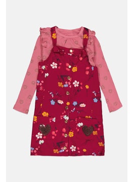 Nanette lepore Kids Girl 2 Piece Floral Dress And Long Sleeves Top, Multicolor  - Image 3