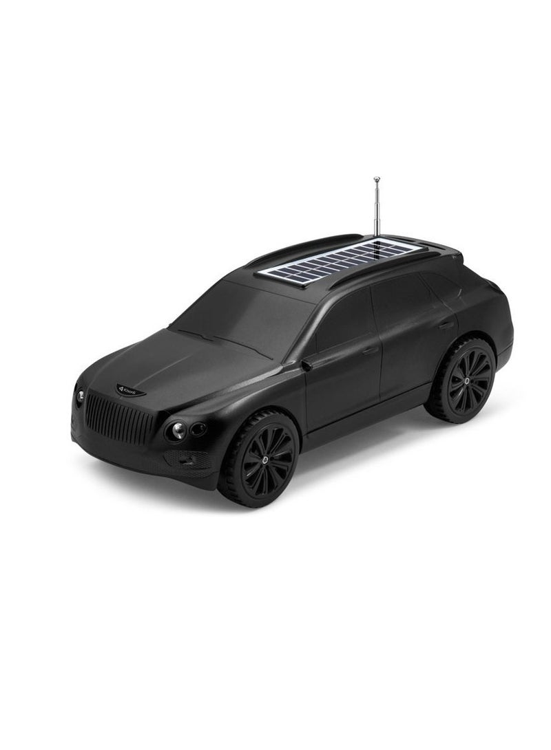 كيسونلي مكبر صوت بلوتوث محمول من كيسونلي بي 1 مصمم على شكل سيارة مع ضوء فلاش ويدعم الشحن بالطاقة الشمسية - أسود - Image 1