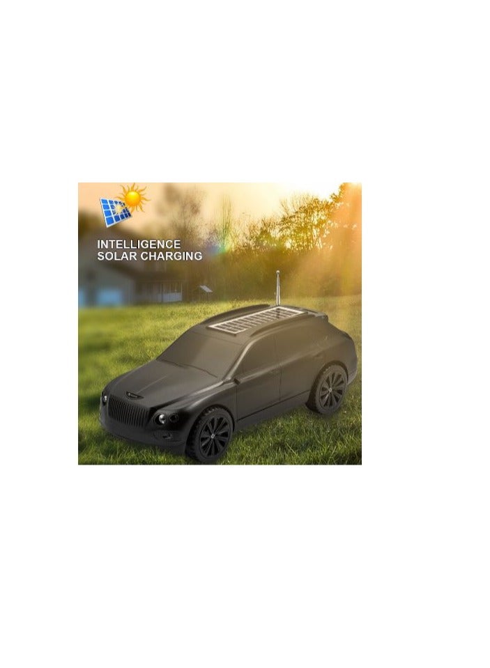 كيسونلي مكبر صوت بلوتوث محمول من كيسونلي بي 1 مصمم على شكل سيارة مع ضوء فلاش ويدعم الشحن بالطاقة الشمسية - أسود - Image 2