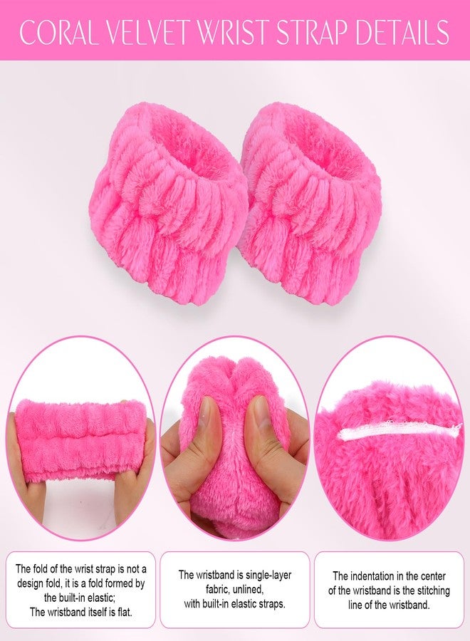 CAVETEE 6 Pack Spa Headband Set - Makeup Headbands with Bows, Face Washing Wristbands for Women and Girls - Image 4