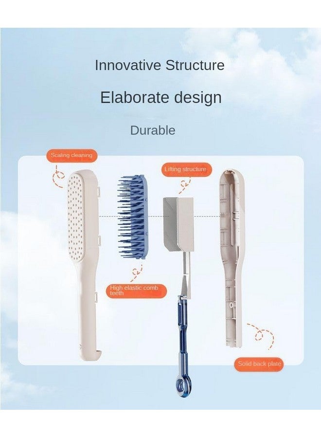 Samvarn Self-Cleaning Anti-Static Massage Comb, Self Cleaning Hair Brush, Massage Comb For Hair, Retractable Rotary Lift Self-Cleaning Comb, Women's Hair Styling Tool (D3) - Image 4