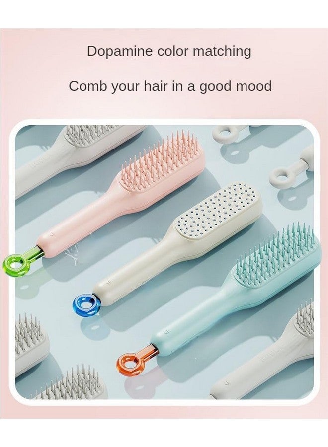 Samvarn Self-Cleaning Anti-Static Massage Comb, Self Cleaning Hair Brush, Massage Comb For Hair, Retractable Rotary Lift Self-Cleaning Comb, Women's Hair Styling Tool (D3) - Image 2