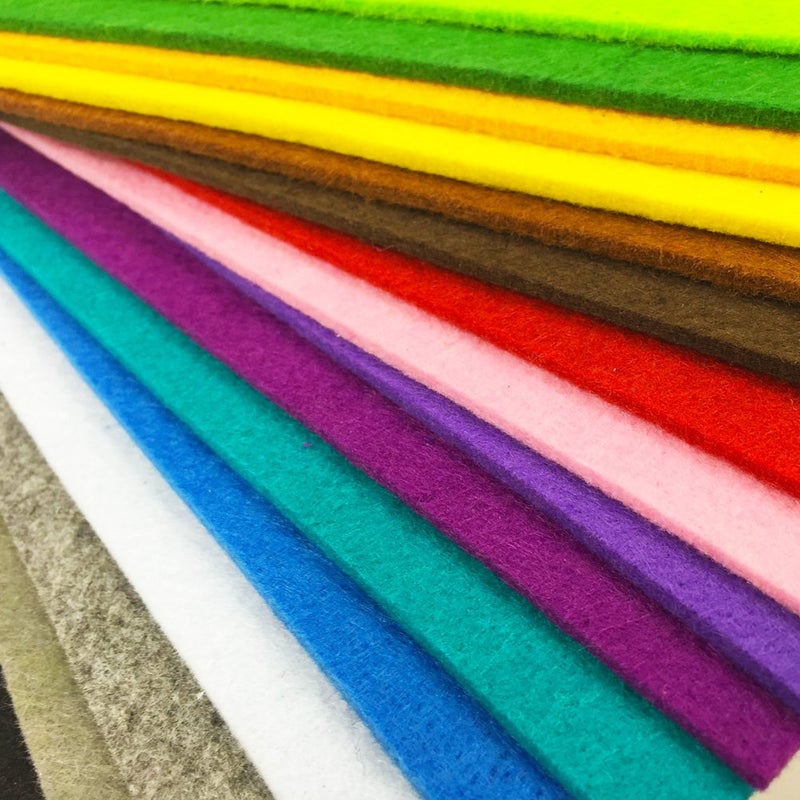 flic-flac 3mm 20cmx30cm Super Thick Felt Nonwoven Fabric DIY Craft Work Patchwork Sewing Mixed Color - Image 5