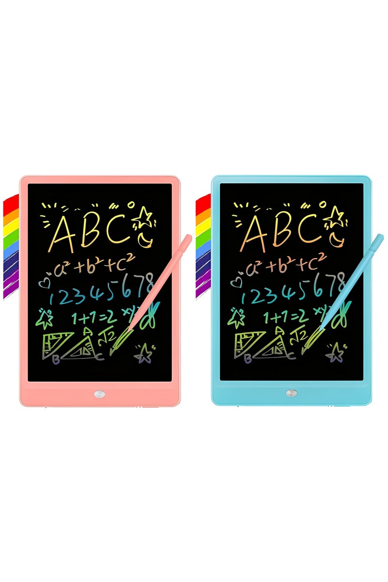 LCD Writing Tablet Erasable Reusable Electronic Drawing Board 10 Inch Drawing Tablet Kids Tablet Doodle Board Electronic Drawing Tablet for Adults and Kids 3+ Years Old, Blue Plus Pink Two Pack - Image 1