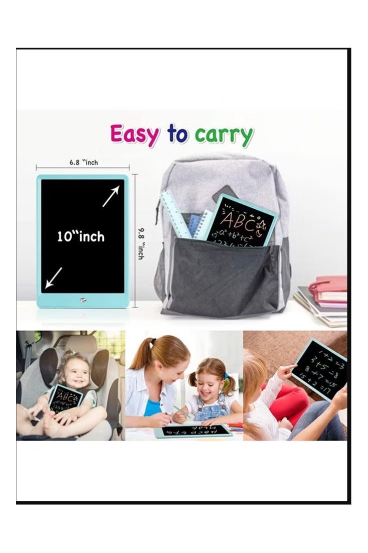 LCD Writing Tablet Erasable Reusable Electronic Drawing Board 10 Inch Drawing Tablet Kids Tablet Doodle Board Electronic Drawing Tablet for Adults and Kids 3+ Years Old, Blue Plus Pink Two Pack - Image 2