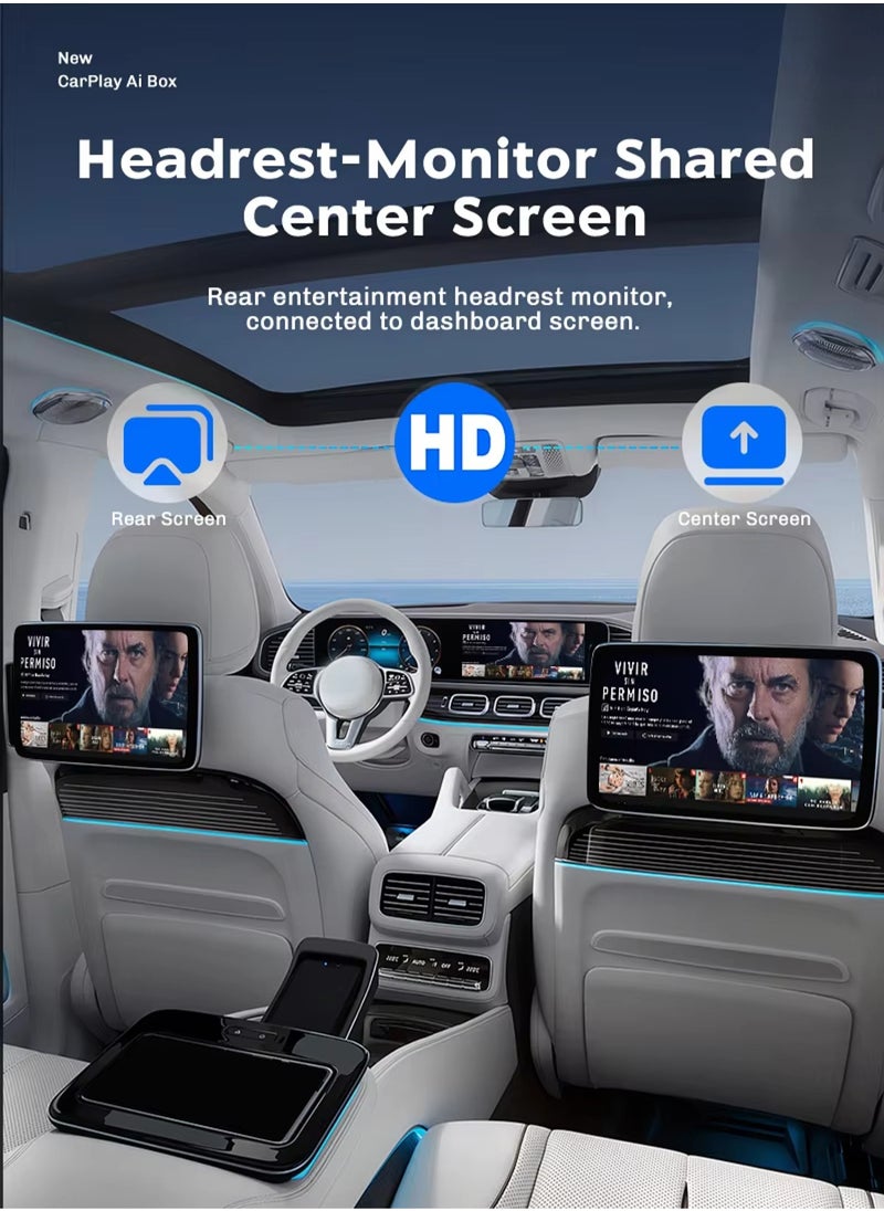 Mi VAZA - Wireless CarPlay Box - Wireless Android Auto - 3-in-1 Car AI Box - Car Link Kit - Android 13.0 - Car Adapter Box - Support 5G/2.4G Wifi, Bluetooth 5.0, Mirco SD Card, 4G LET - 8+128GB - Image 1
