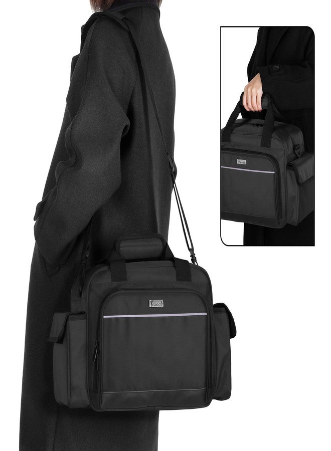 Trunab Home Health Nurse Bag Empty, Portable Medical Supplies Shoulder Bag for Hospice, Home Visit, Hospital Interns, Black, Bag Only - Image 5