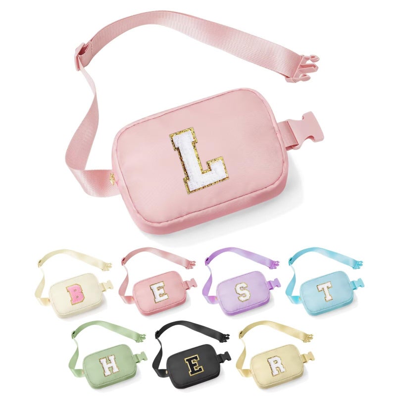 YOOLIFE Girls Teens Belt Bag - Initial Crossbody Fanny Pack, Dance Gifts for Kids, Birthday Gifts - Image 1
