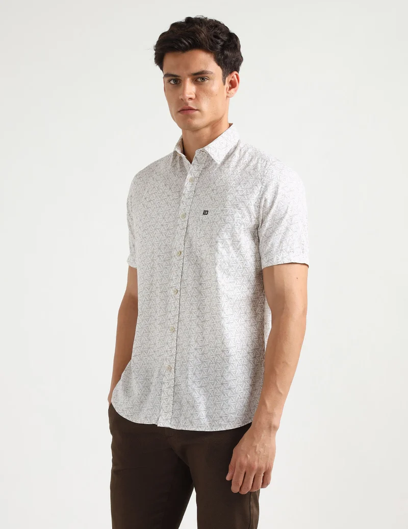 Arrow Beige Original Floral Printed Shirt for Men | Best Price UAE