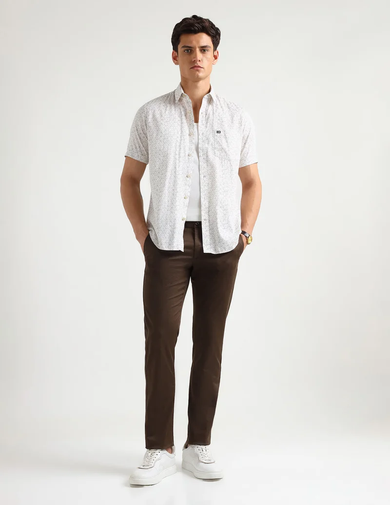 Arrow Beige Original Floral Printed Shirt for Men | Best Price UAE
