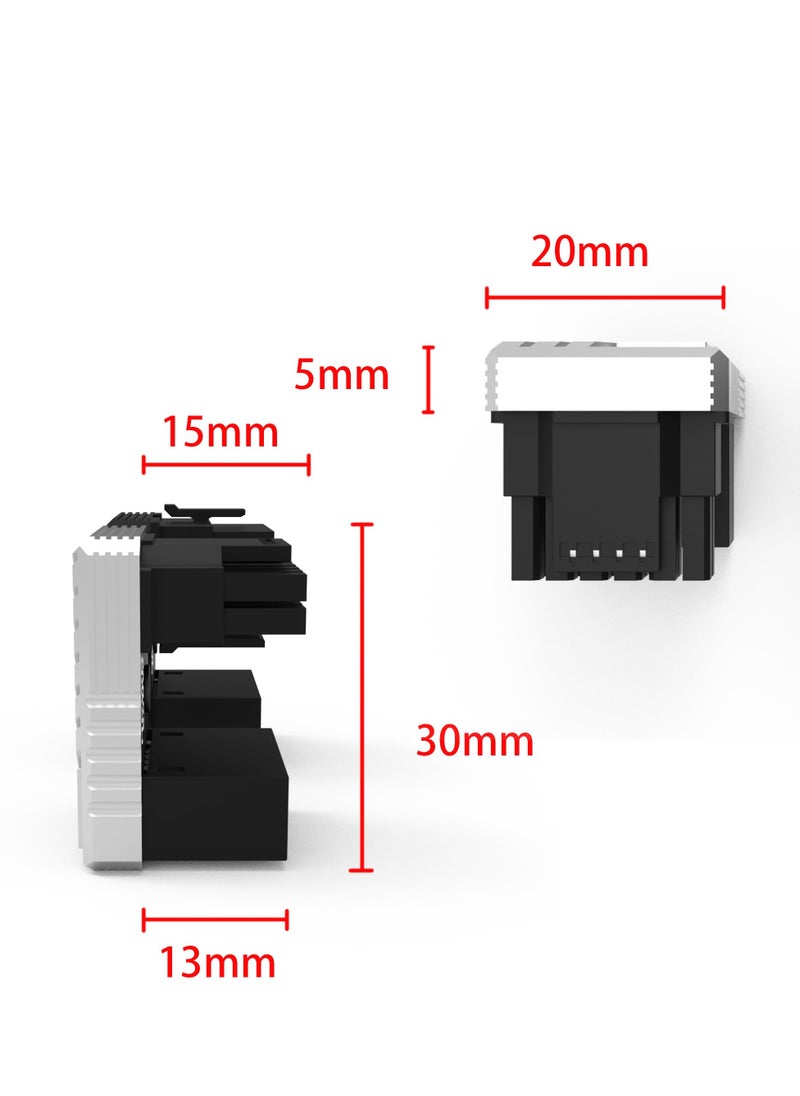 KASTWAVE - 12VHPWR 12+4 Pin Angled Connector - PCI-e 5.0 16 Pin GPU 180° Adapter, U-Turn Power Adapter for RTX40' Series Graphics Card - Image 1