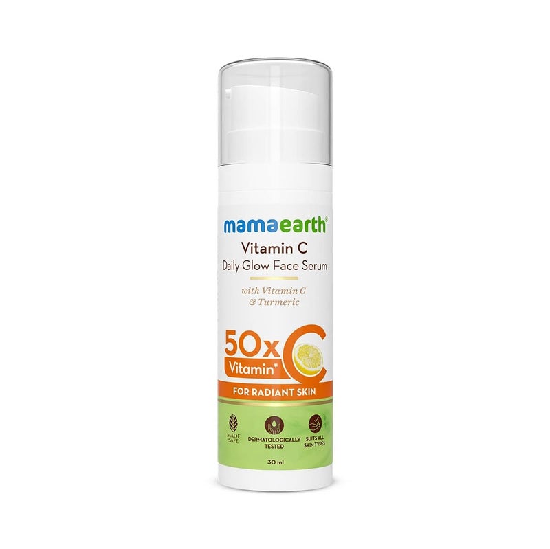 Mamaearth Mamaearth Vitamin C Daily Glow Face Serum for Men Women Vitamin C Serum for Glowing Skin Oily Skin Dark Spots With 50x Vitamin C 30ml  - Image 2