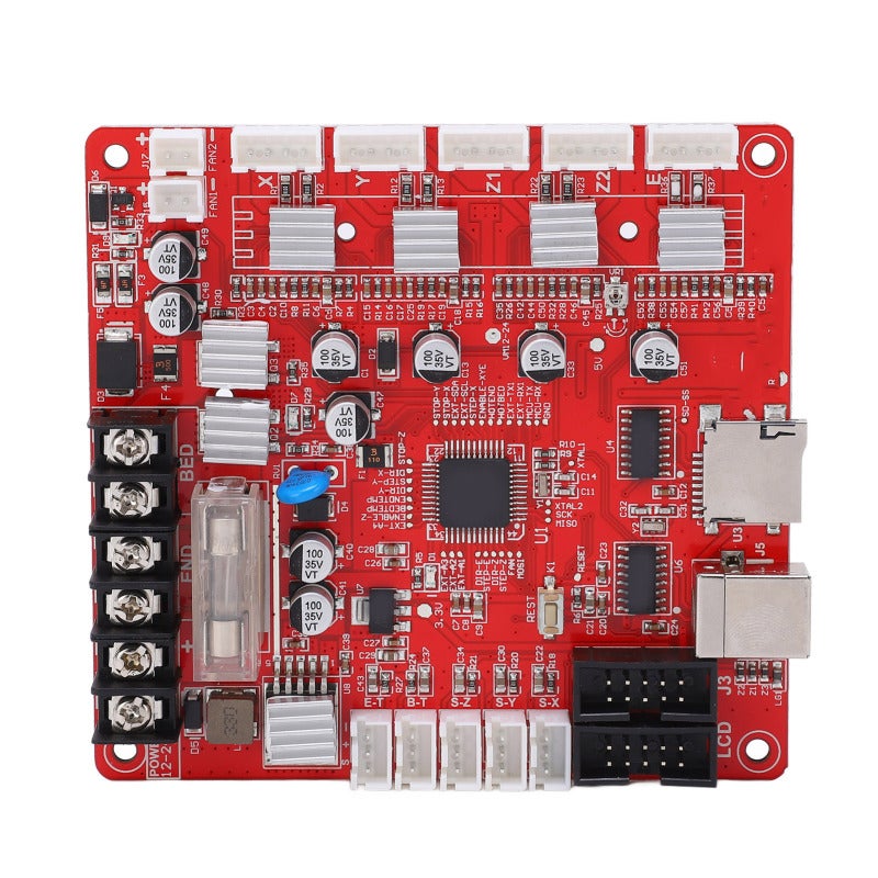 Anet 3D Printer Motherboard 12-24V Input with A4988 4-Way Stepper Driver - 3-Way PWM DC Output for Ramps1.4 - Self Leveling Probe Support for Efficient 3D Printing - Image 1