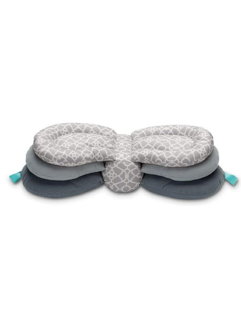 Soft cotton newborn nursing pillow for mother, adjustable height, with fixing strap