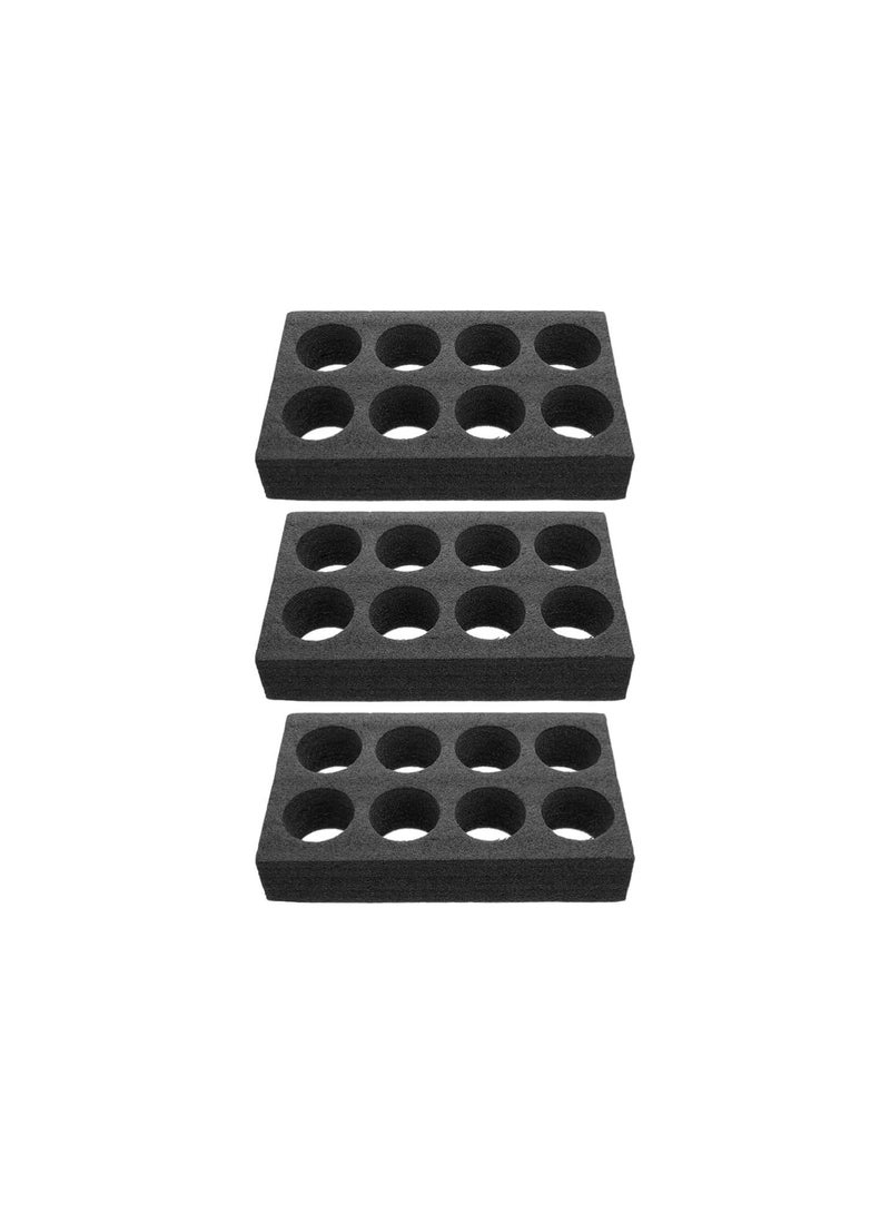 GGOOT 3PCS Foam Cup Glass Holder, Takeout Coffee Cup Drink Carrier Tray for Camping, Caravans, Motorhomes, Boats - Space for 8 Mugs - Image 1