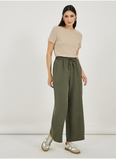 Textured Wide Leg Pants with Elasticated Waistband & Drawcord - pzsku/ZFDCCF801A25B6991965AZ/45/_/1738331138/6ec7baf7-2aca-4f69-ad0f-c0394024c594