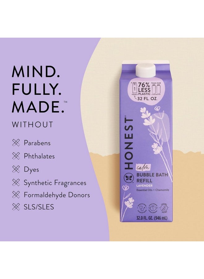 The Honest Company - Foaming Bubble Bath Refill Carton | Gentle For Baby | Naturally Derived, Tear-Free, Hypoallergenic | Lavender Calm, 32 Fl Oz - Image 1