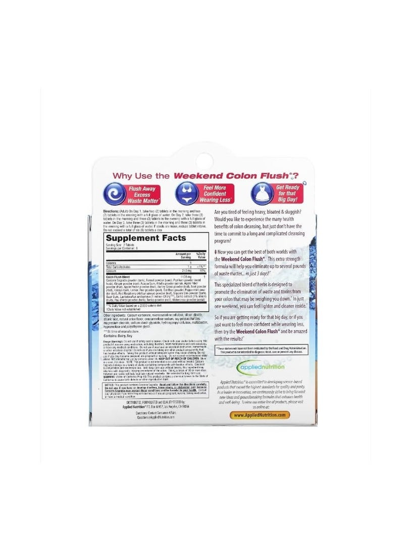Applied Nutrition Weekend Colon Flush 16 Tablets  - Image 2
