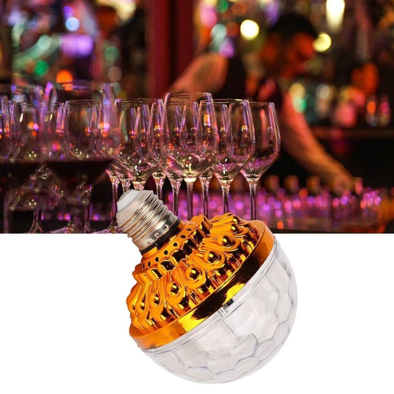 Rotating Magic Ball Light with Lamp Holder Set Retro Disco Lights Colorful Disco Rotating Magic Ball Light Bulb with Sockets Magic Ball RGB LED Stage Light