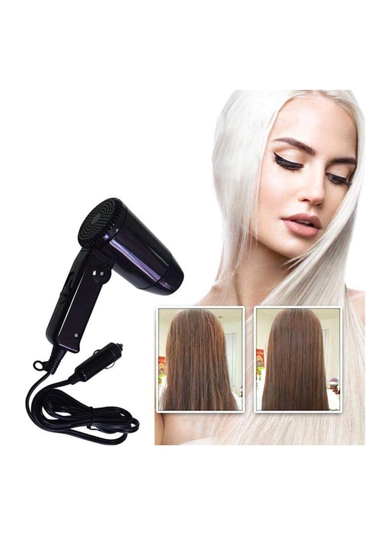 Generic - 12V Portable Foldable Low Noise Hair Dryer - Image 1