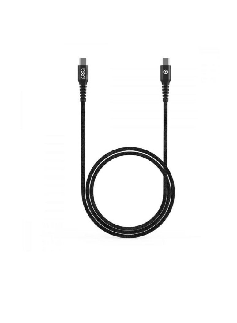BOD Type-C cable, 120 cm, black fabric - Image 3