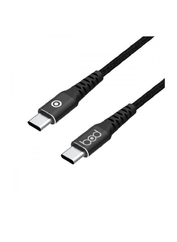 BOD Type-C cable, 120 cm, black fabric - Image 2