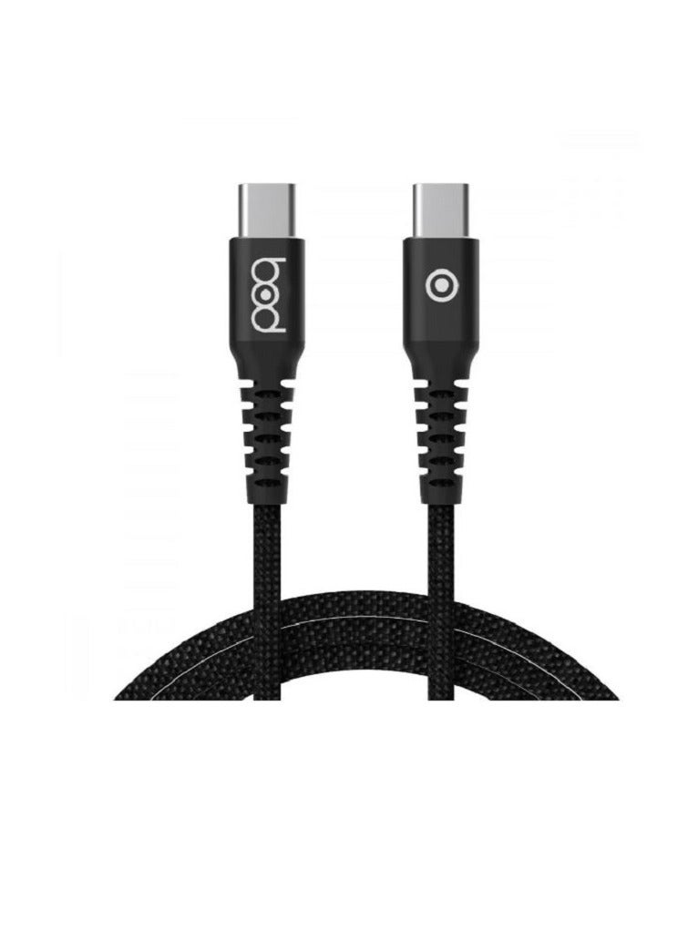 BOD Type-C cable, 120 cm, black fabric - Image 4