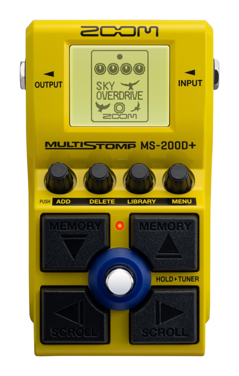 Zoom MS200D MultiStomp Guitar Effects Pedal with 200 Drives Distortions Effect Chaining Single Stompbox Tuner Battery Powered Featuring Overdrives Boosts Fuzz and More