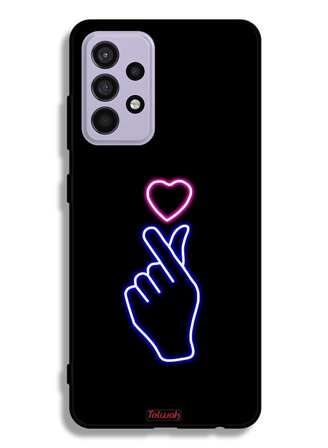 Tolwak Samsung Galaxy A52 5G Protective Case Cover Snap Heart Art - Image 1