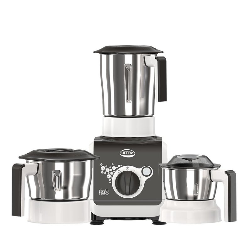 Ultra ULTRA Stealth neo MixerGrinder,750W,AISI304 Food Grade SS Jars &Blades,Serrated Stainless Steel Blades,Lesser noise,ABS Body,3Jars Small (0.5L),Medium (0.8L), Large(1.5L), 5Year Motor Warranty - Image 1