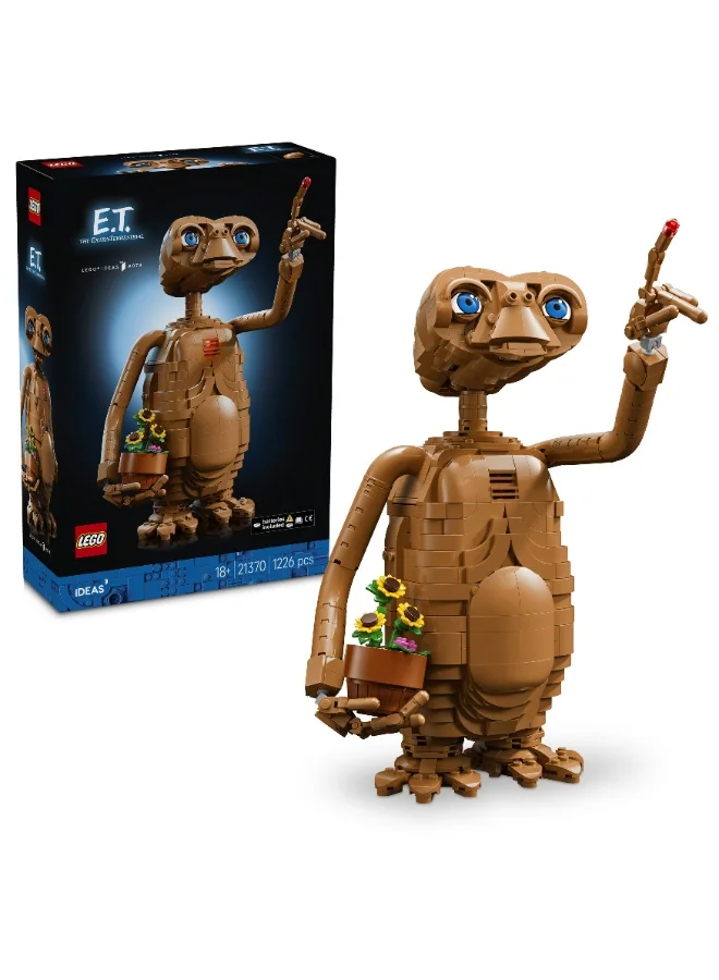 ليغو ‏أيدياز E.T. the Extra-Terrestrial، مجموعة بناء للبالغين بعمر ١٨ سنة وأكثر (١٢٢٦ قطعة) 21370