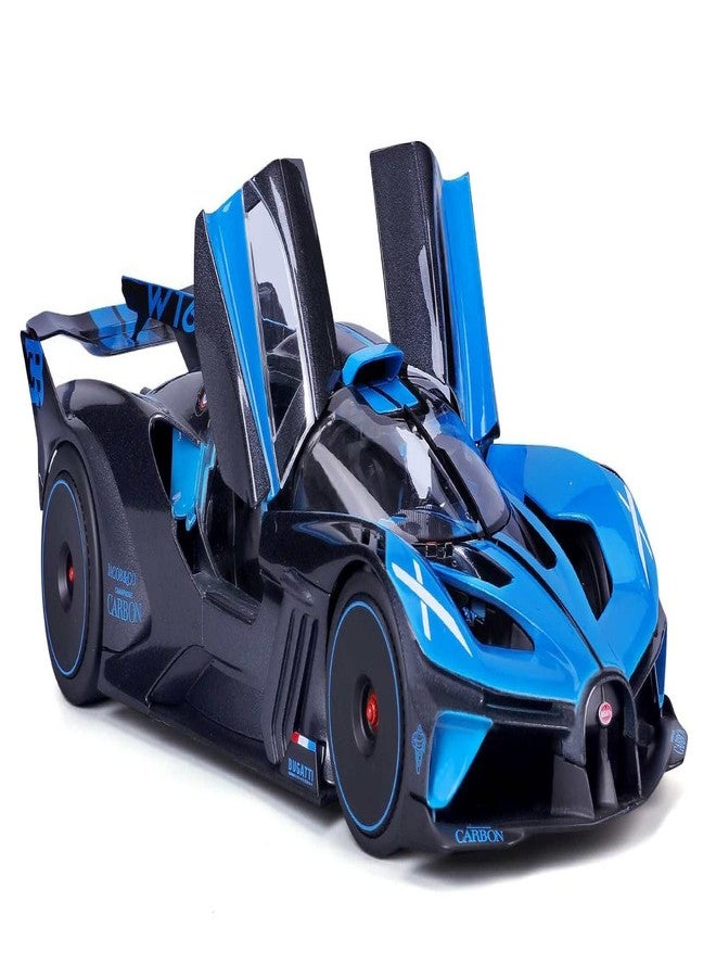 بوراجو Bburago - نموذج مصبوب بمقياس 1/18 متوافق مع سيارة Bugatti Bolide W16 8.0 2020 الرياضية (أزرق)، نسخة طبق الأصل مصغّرة للأطفال - Image 2