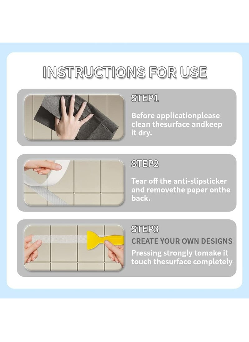 Oasisgalore 24 Pcs Anti-slip Strips Bathtub Shower Stickers, Safety Bathtub Strips Stickers for Bath  - Image 5