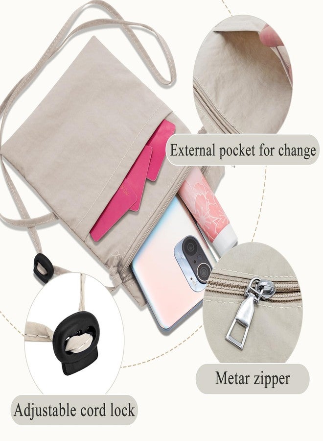 WisePoint Ultralight Cell Phone Purse, Nylon Small Phone Purse Crossbody Phone Purses with Zipper Smartphone Crossbody Bag (black) - Image 3