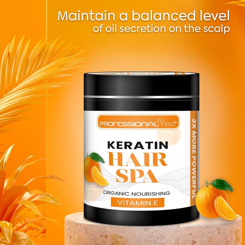 Professional Feel Keratin Hair Spa Treatment Organic Nourishing Vitamin E Hair Spa 500 Gram - Image 2