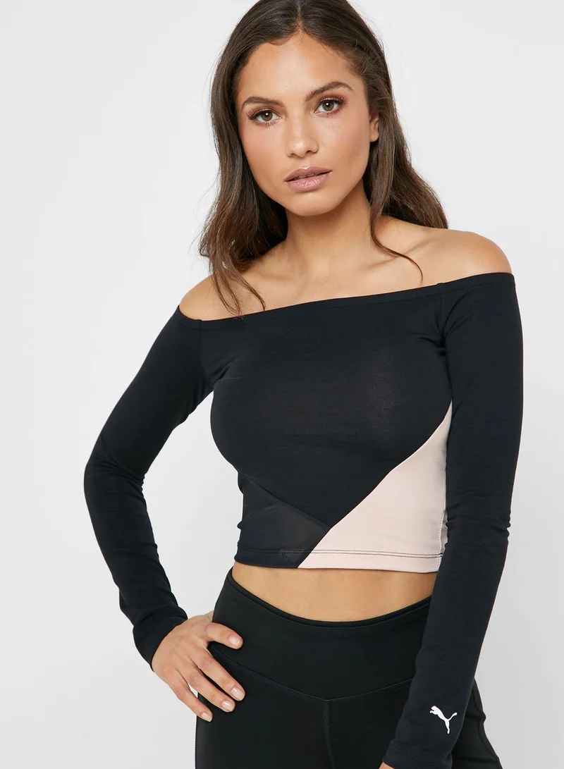 PUMA Lama Jouni Rive Gauche Off Shoulder Top