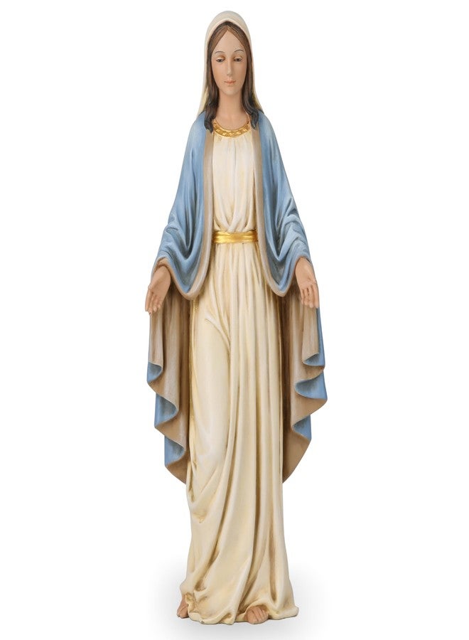 BC BUILDCLASSIC BC Catholic Blessed Virgin Mary Statue, 12.5" H Open-arms Holy Mother Figure for Altar, Catholic Home Decor, Religious Gifts to Mom, Hand Painted Renaissance Sculpture by Buildclassic - Image 1