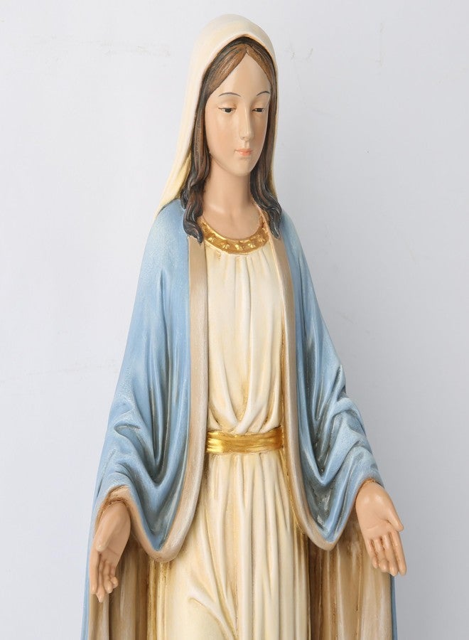 BC BUILDCLASSIC BC Catholic Blessed Virgin Mary Statue, 12.5" H Open-arms Holy Mother Figure for Altar, Catholic Home Decor, Religious Gifts to Mom, Hand Painted Renaissance Sculpture by Buildclassic - Image 4