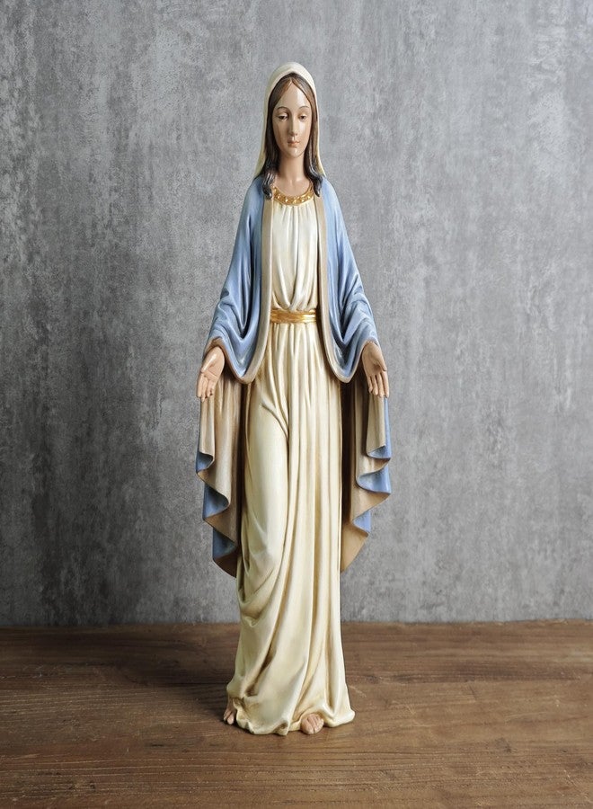 BC BUILDCLASSIC BC Catholic Blessed Virgin Mary Statue, 12.5" H Open-arms Holy Mother Figure for Altar, Catholic Home Decor, Religious Gifts to Mom, Hand Painted Renaissance Sculpture by Buildclassic - Image 2