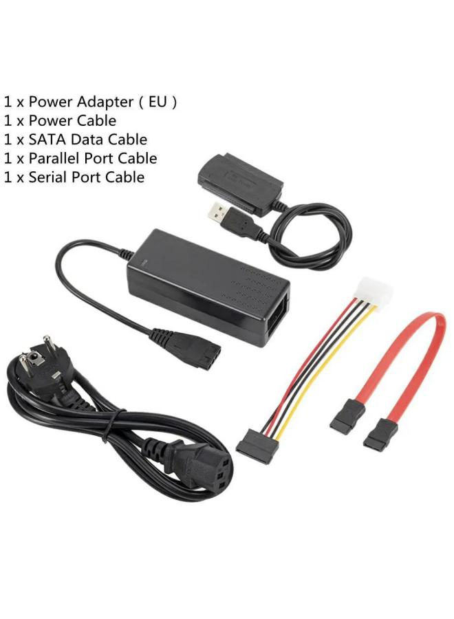 3 In 1 SATA To USB IDE 2.5 3.5 HDD SSD Hard Drive Adapter-Color:US US - Image 1