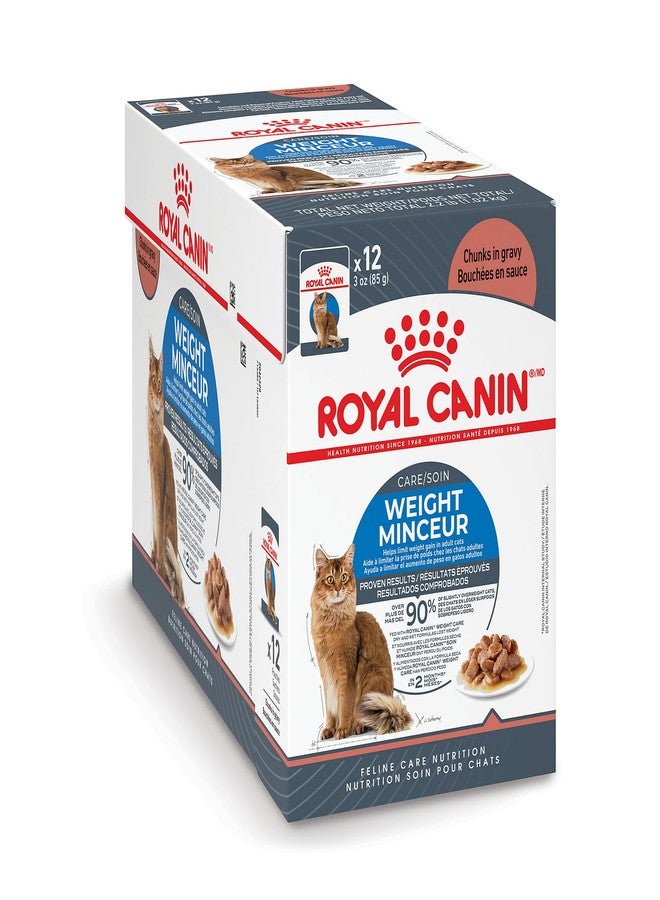 Royal Canin Feline Care Nutrition Weight Care Adult Chunks in Gravy Cat Food, 3 oz (Pack of 12) - Image 1