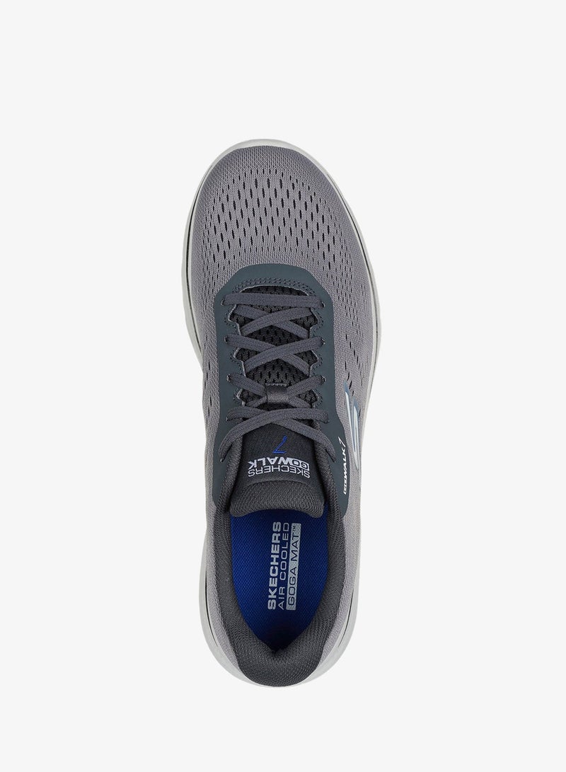 Skechers GO Walk Men's Grey Lace-Up Shoes - Image 4