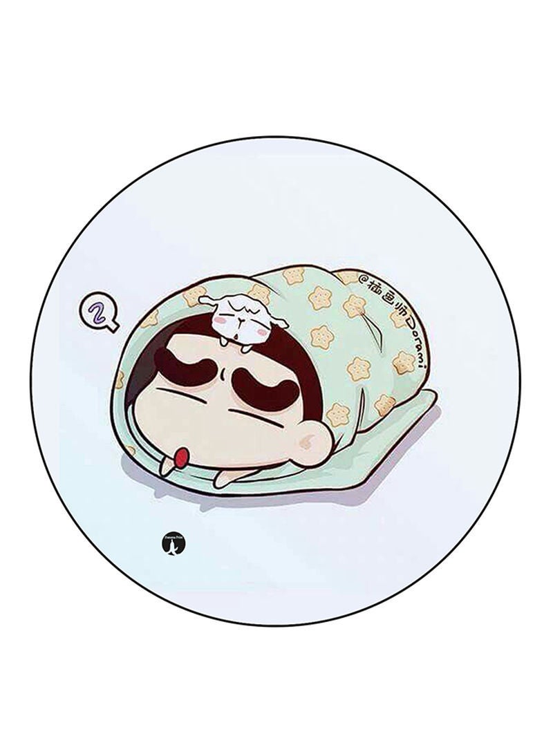 RKN Anime Shin Chan Printed Mouse Pad  Round  Multicolour