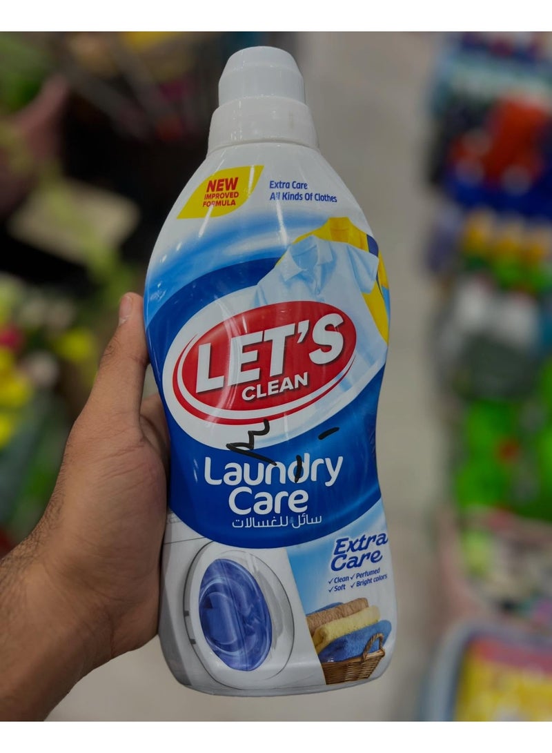 LET'S CLEAN Extra Care Gel Laundry Detergent 1L - Image 2