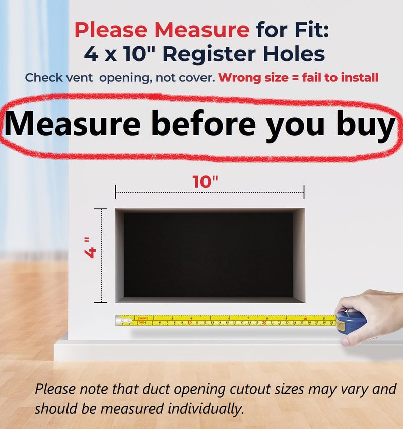 VELLEE Quiet Register Booster Fan Fits 4" x 10" (DUCT OPENING CUTOUT), 10-Speed Smart Heating Cooling AC Vent Booster Fan w/Remote Control & Thermostat Control (Vertical Grille - White) - Corded - Image 3