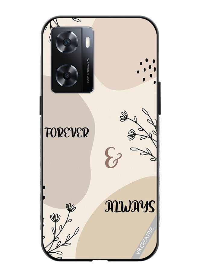 VR CREATIVE Protective Case Cover For Oppo A57/A77s Forever And Always Design Multicolour - Image 1