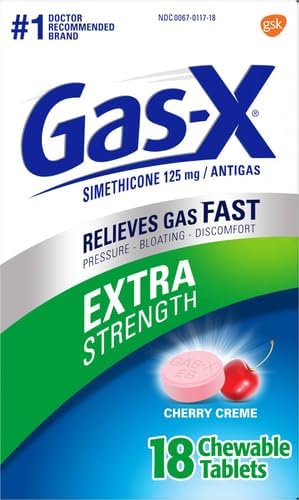 Gas-X GasX Extra Strength Chewable Gas Relief Tablets with Simethicone 125 mg Cherry  18 Count Pack of 2 - Image 2