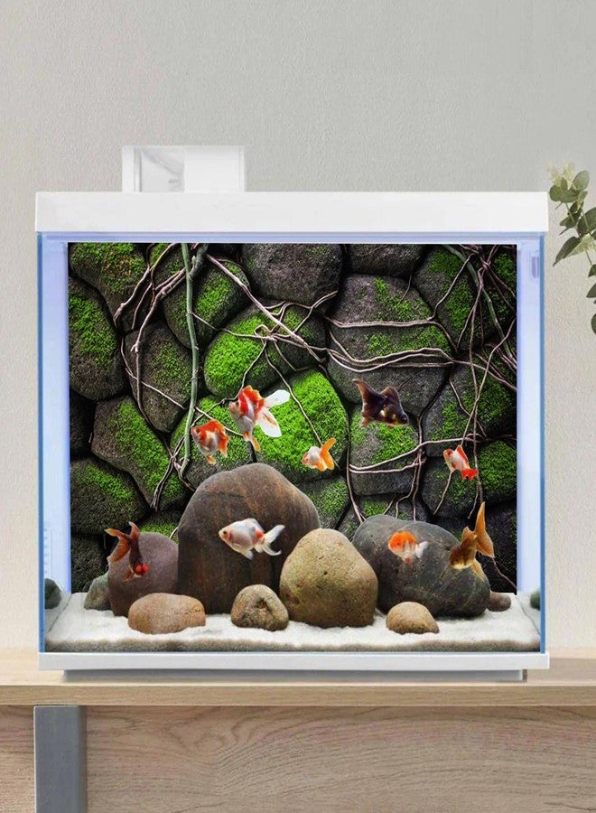 AWERT 48x18 inches Stone Aquarium Background Rock Fish Tank Background Rocky Terrarium Background Vinyl - Image 4